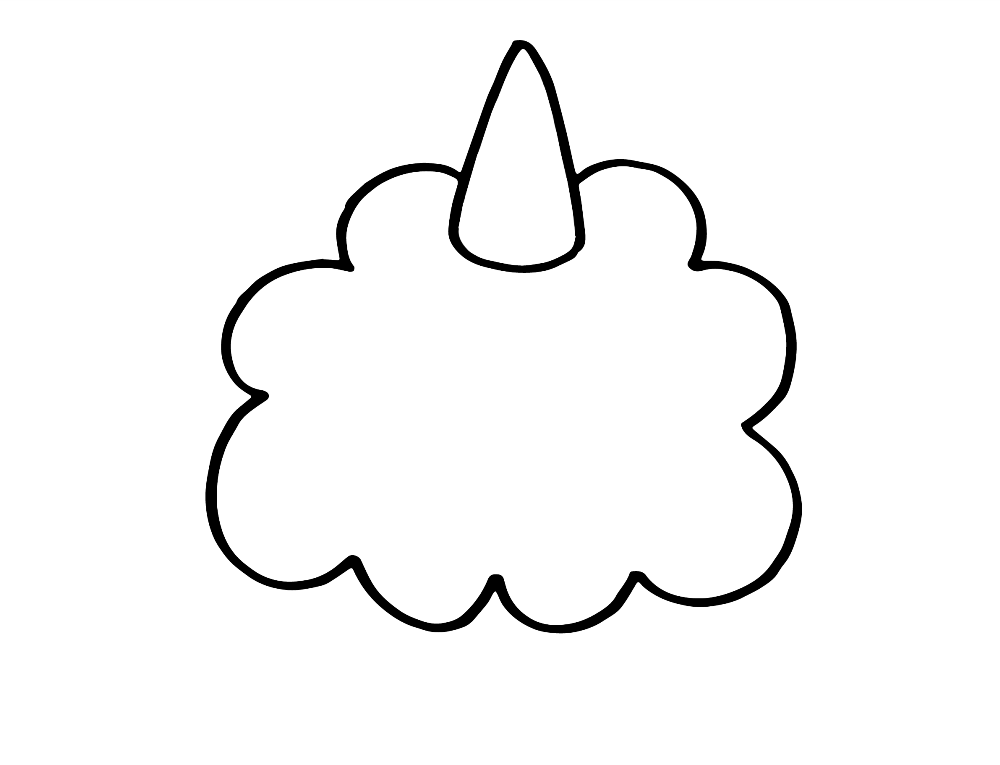 How to Draw a Cute Unicorn Cloud Step 3