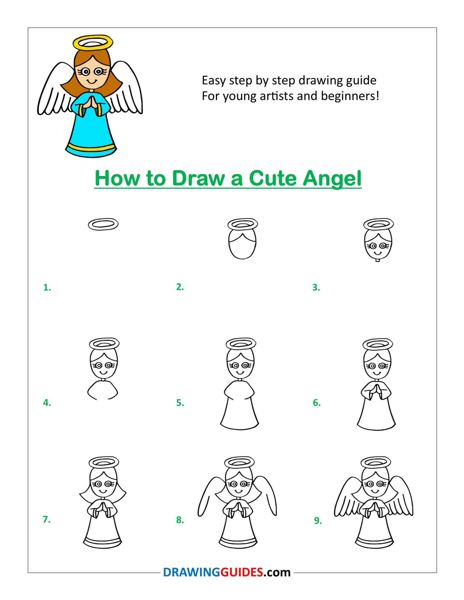 How to Draw an Angel Step by Step Drawing Guides for Everyone!